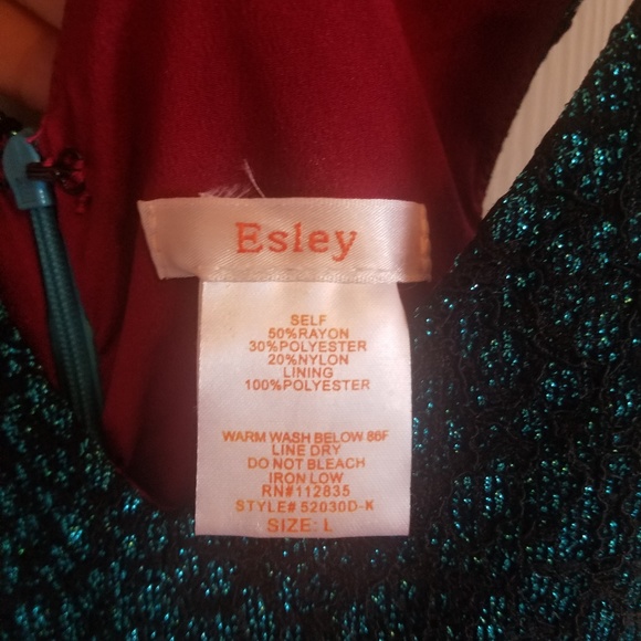 Teal and black sparkly dress - Picture 3 of 4